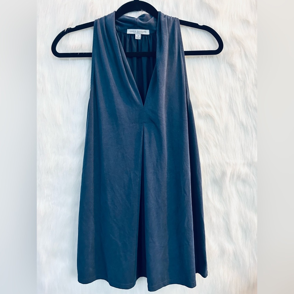 Blue Green Envelope Los Angeles Women’s Top Size M